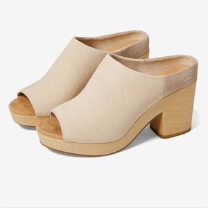 Toms Beige Heeled Boots